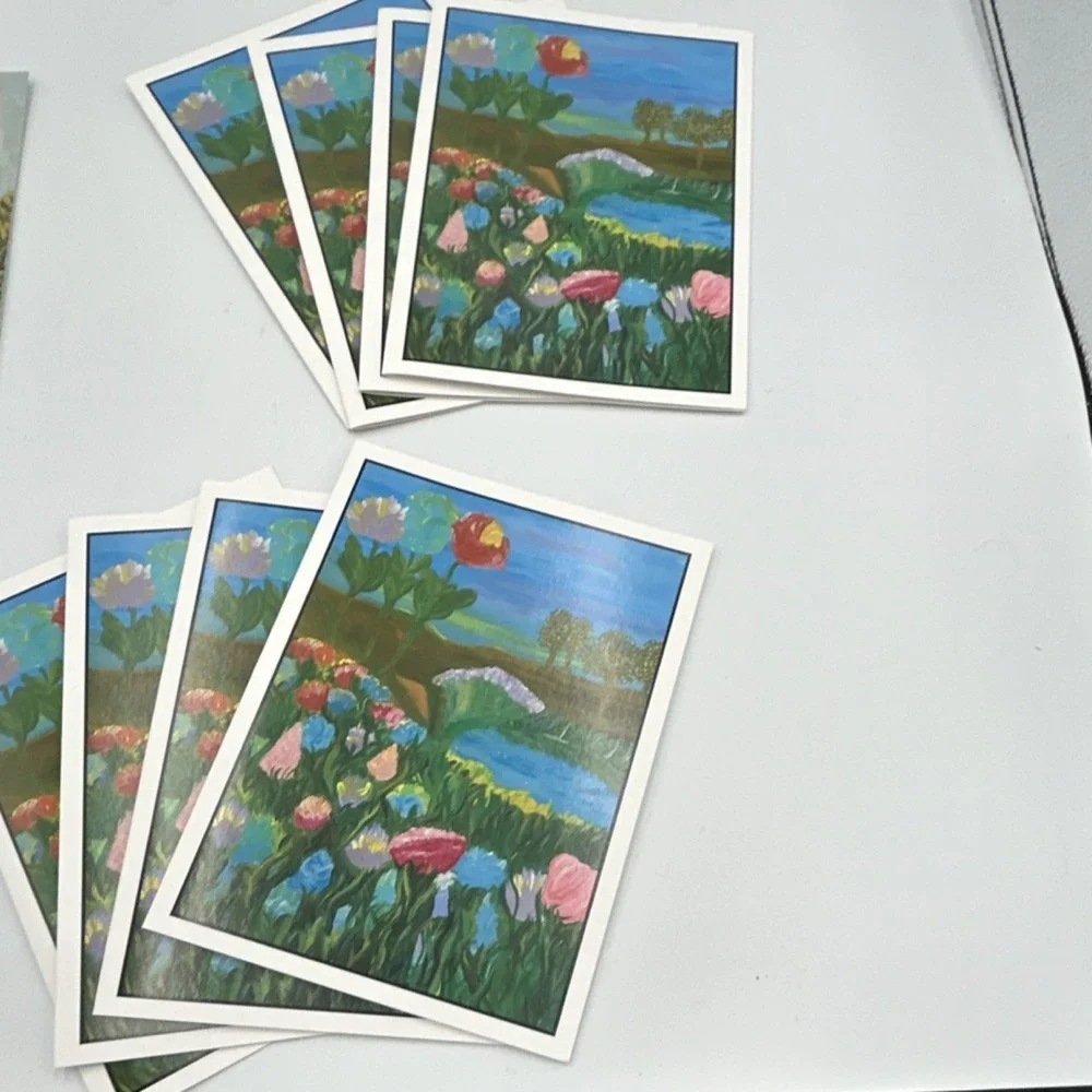 14 Note Cards with envelopes Paris Floral Travel note cards